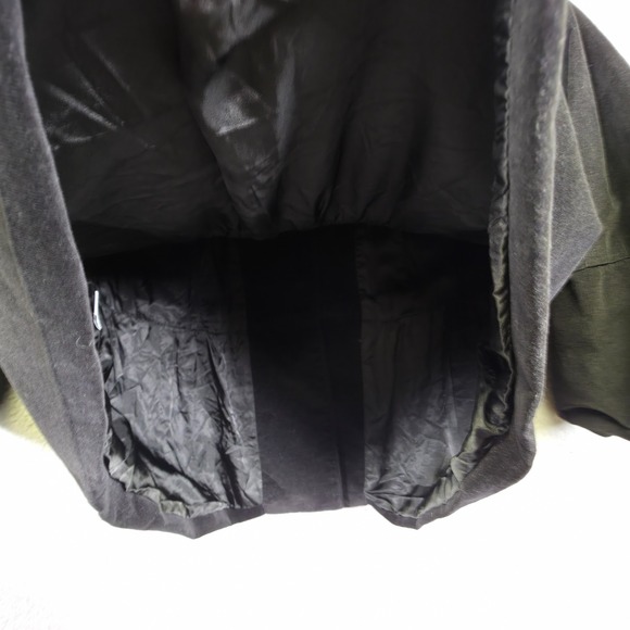 Style and Co Blazer Womens 12 Black Corduroy Stretch Peplum Preppy Cropped Y2K - Picture 10 of 12